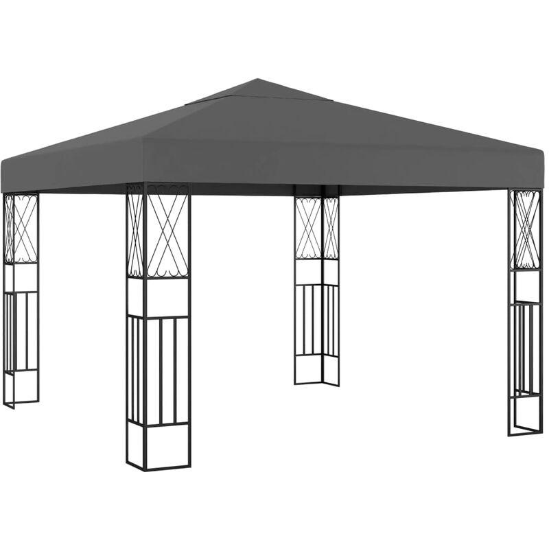 Gazebo 3x3 m Antracite in Tessuto VD53161 - Hommoo