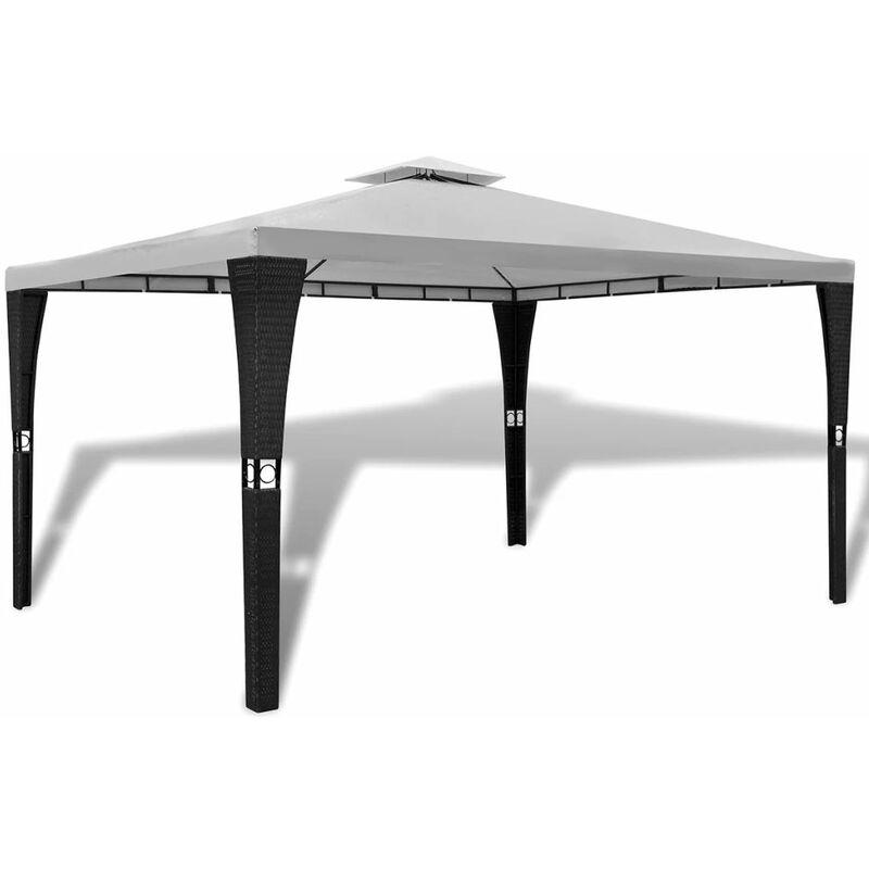 Hommoo Gazebo con Tetto 3x4 m Bianco Crema VD24085