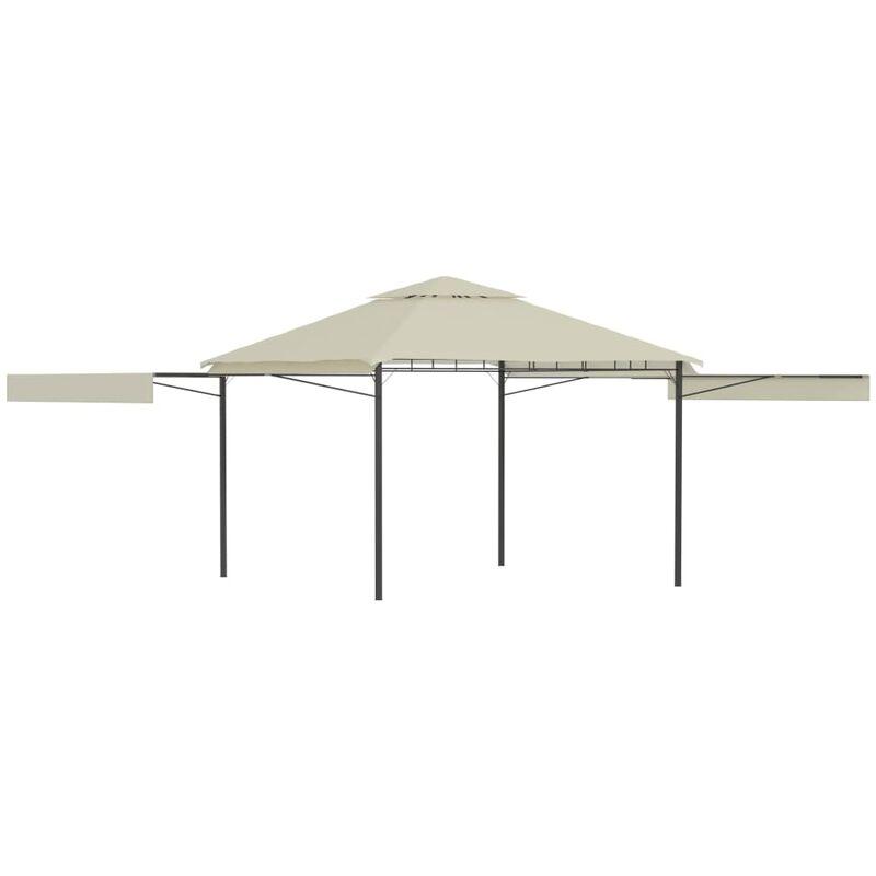 Gazebo con Tetto Doppio Estendibile 3x3x2,75 m Crema 180 g/m2 VD53158 - Hommoo