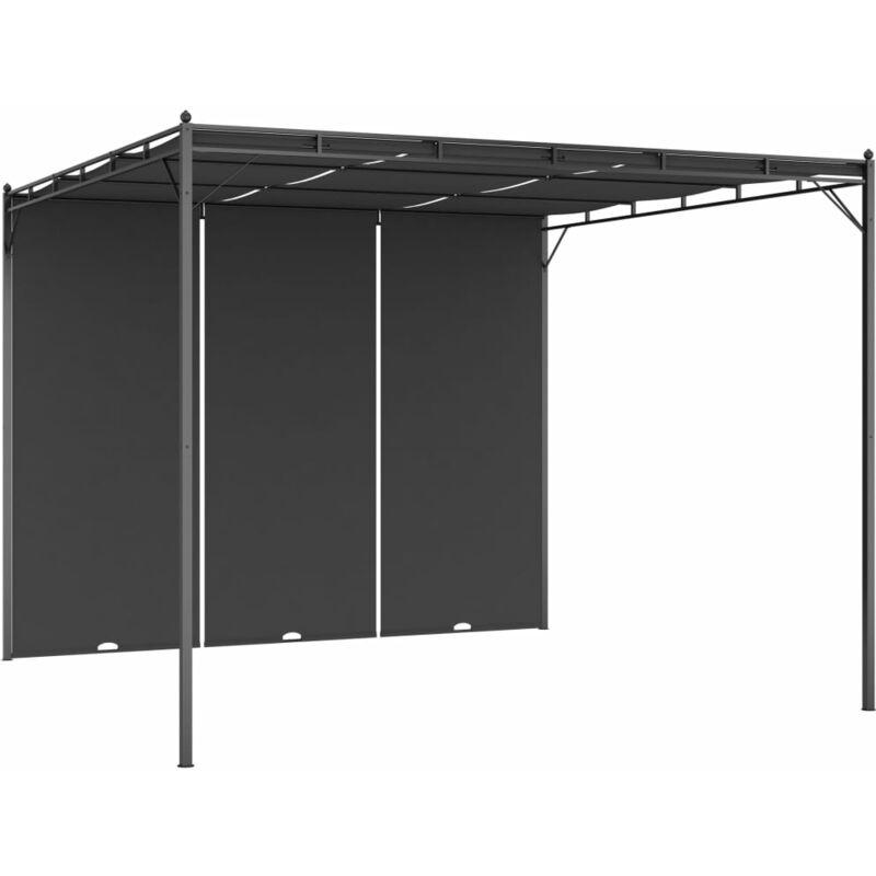 Gazebo da Giardino con Tenda Laterale 3x3x2,25 m Antracite VD53150 - Hommoo