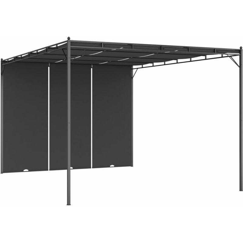 Gazebo da Giardino con Tenda Laterale 4x3x2,25 m Antracite VD53151 - Hommoo