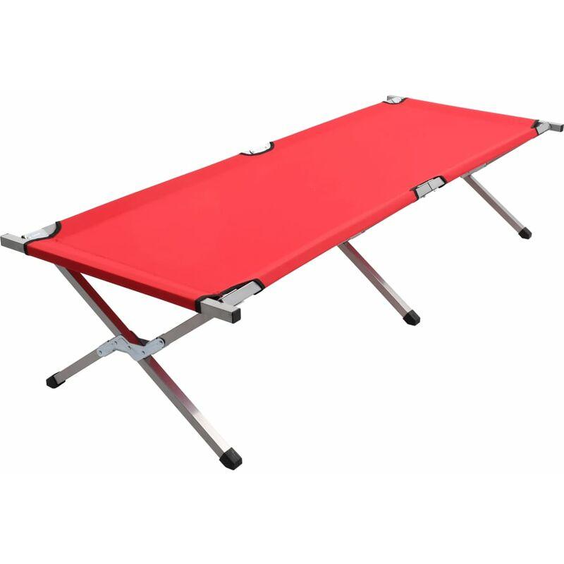 Letto da Campeggio 190x74x47 cm XL Rosso VD46115 - Hommoo