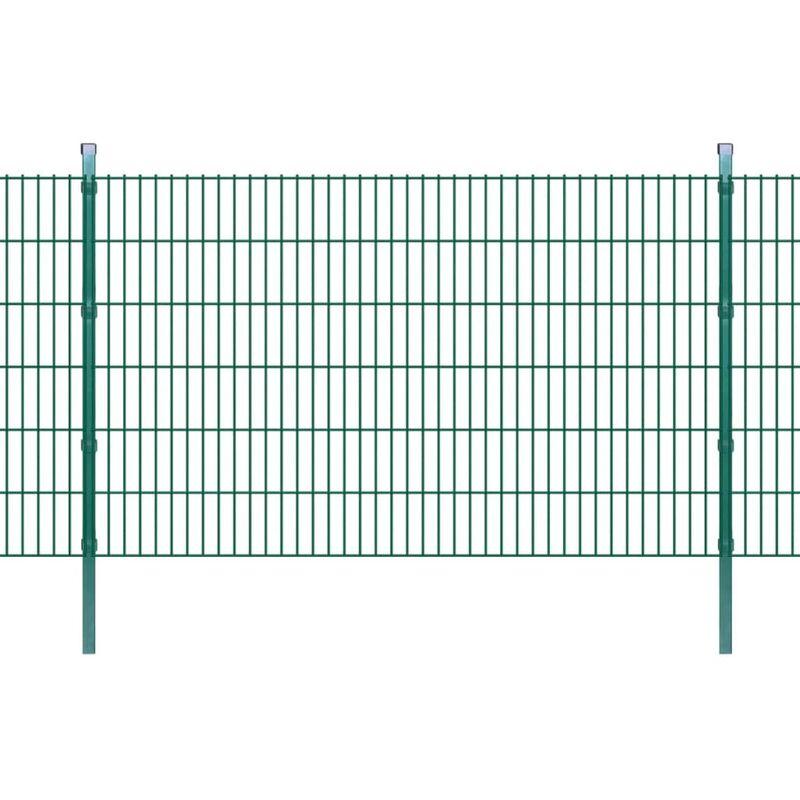 Pannello di recinzione 2D giardino con paletti 2008x1230 mm 2m verde VD15514 - Hommoo Pannello di recinzione 2D giardino con paletti 2008x1230 mm 2m verde VD15514 - Hommoo