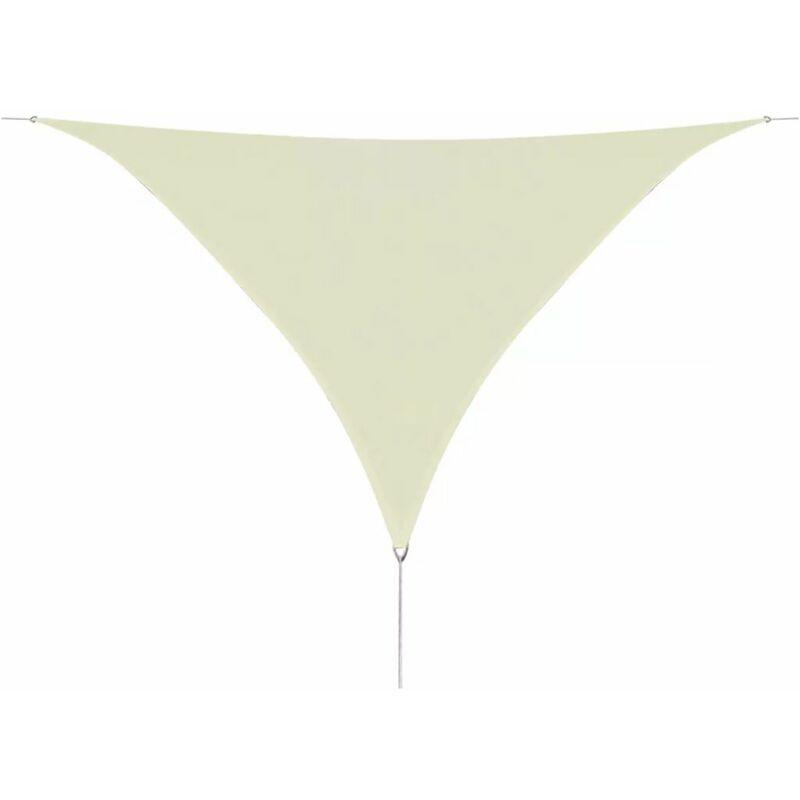 Parasole a Vela HDPE Triangolare 3,6x3,6x3,6 m Crema VD24491 - Hommoo