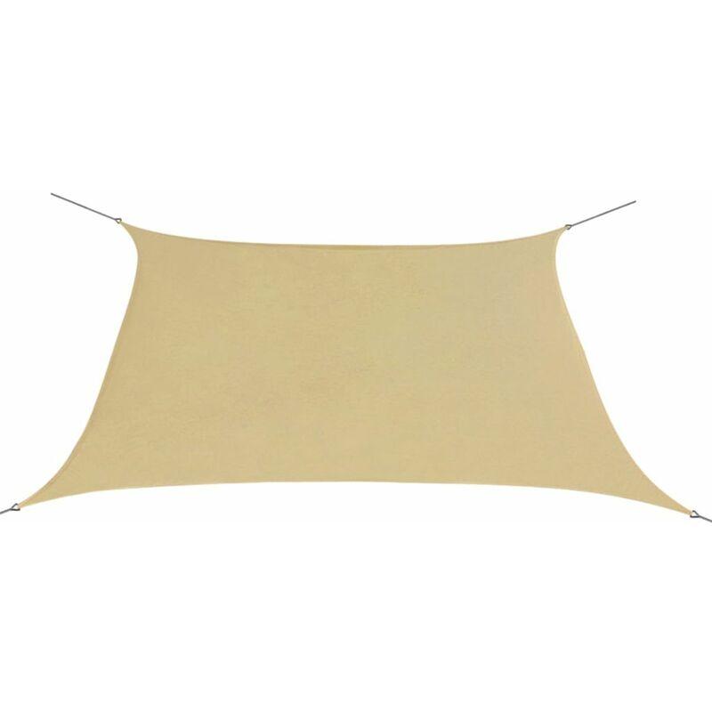Parasole a Vela in Tela Oxford Quadrato 3,6x3,6 m Beige VD24493 - Hommoo Parasole a Vela in Tela Oxford Quadrato 3,6x3,6 m Beige VD24493 - Hommoo
