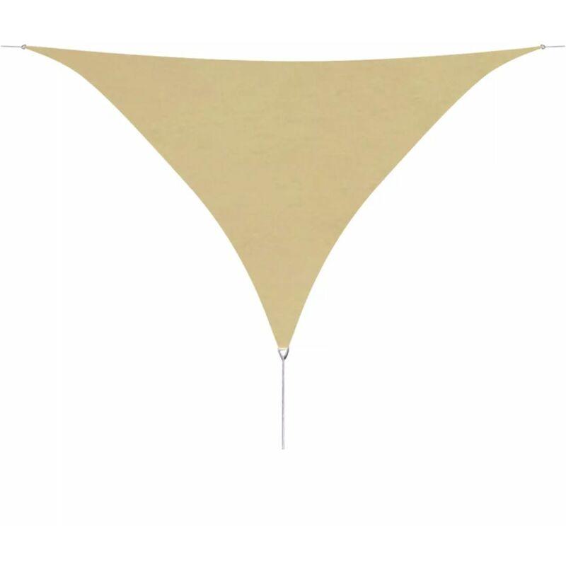 Parasole a Vela Oxford Triangolare 3,6x3,6x3,6 m Beige VD24496 - Hommoo
