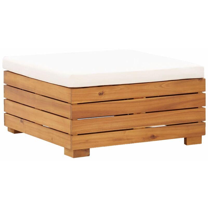 Pouf Modulare 1 pz con Cuscino in Legno Massello di Acacia VD52937 - Hommoo Pouf Modulare 1 pz con Cuscino in Legno Massello di Acacia VD52937 - Hommoo