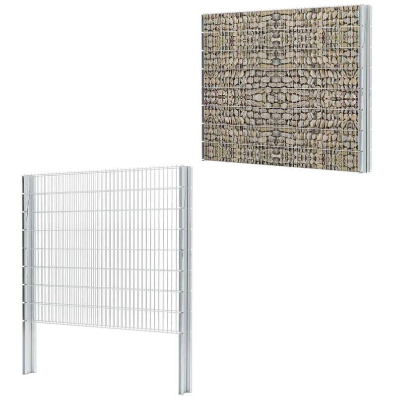Recinzione 2D Gabbione Acciaio Zincato 2008x1630mm 2m Argento VD16919 - Hommoo