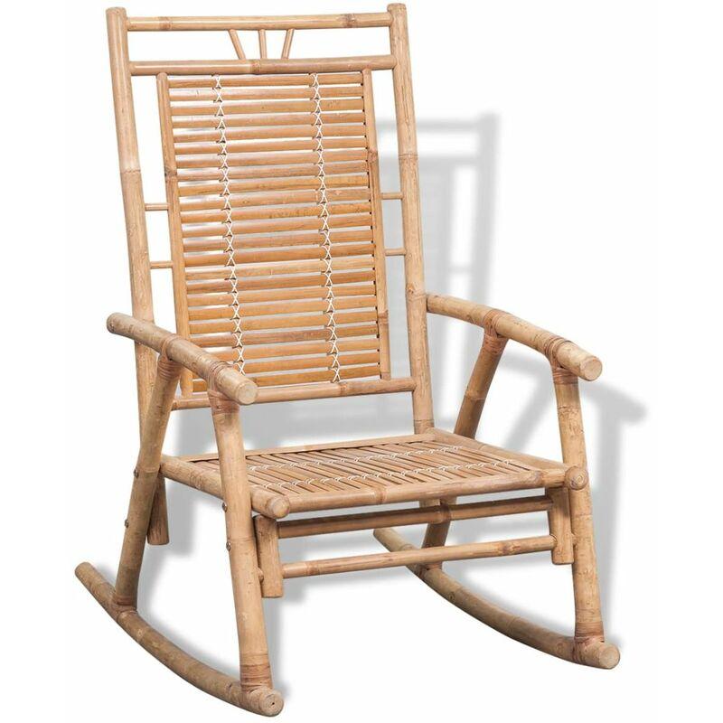 Sedia a dondolo in bamboo VD24332 - Hommoo
