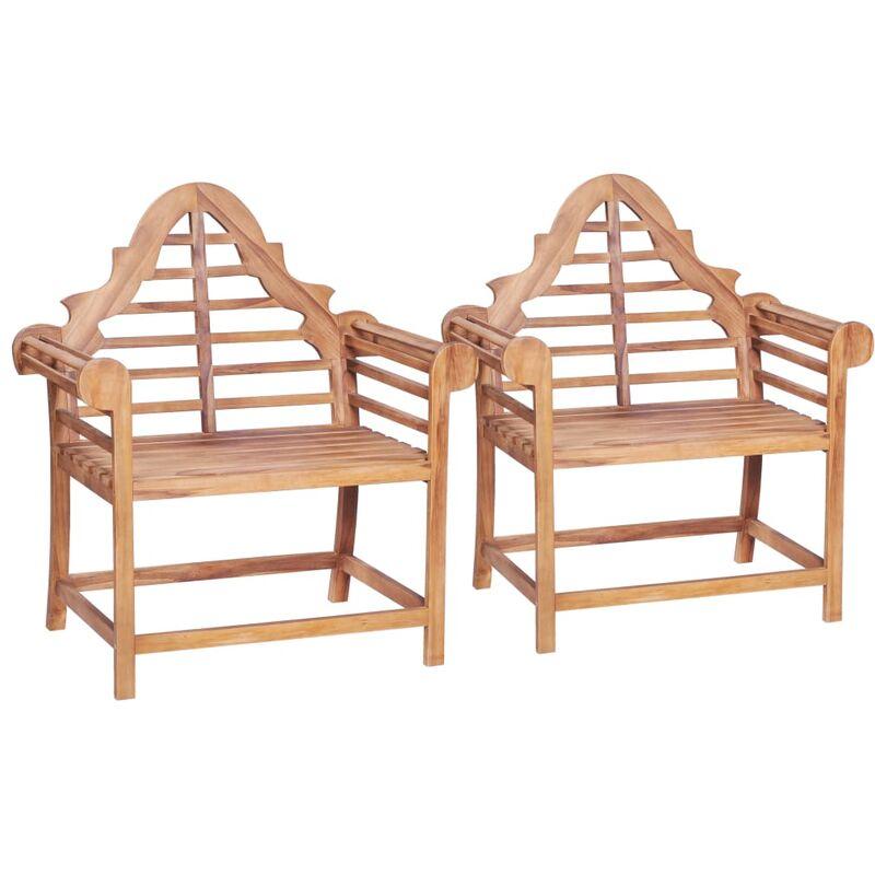 Sedie da Giardino 2 pz 91x62x102 cm in Legno Massello di Teak VD26485 - Hommoo Sedie da Giardino 2 pz 91x62x102 cm in Legno Massello di Teak VD26485 - Hommoo