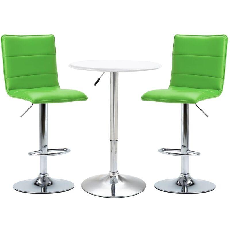 Set da Bar 3 pz Bianco in Similpelle VD32236 - Hommoo