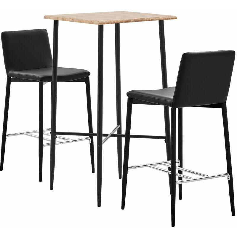 Set da Bar 3 pz in Similpelle Nero VD37533 - Hommoo Set da Bar 3 pz in Similpelle Nero VD37533 - Hommoo