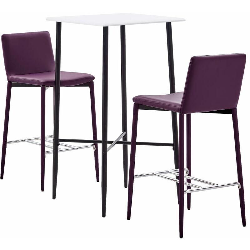 Set da Bar 3 pz in Similpelle Viola VD37498 - Hommoo Set da Bar 3 pz in Similpelle Viola VD37498 - Hommoo