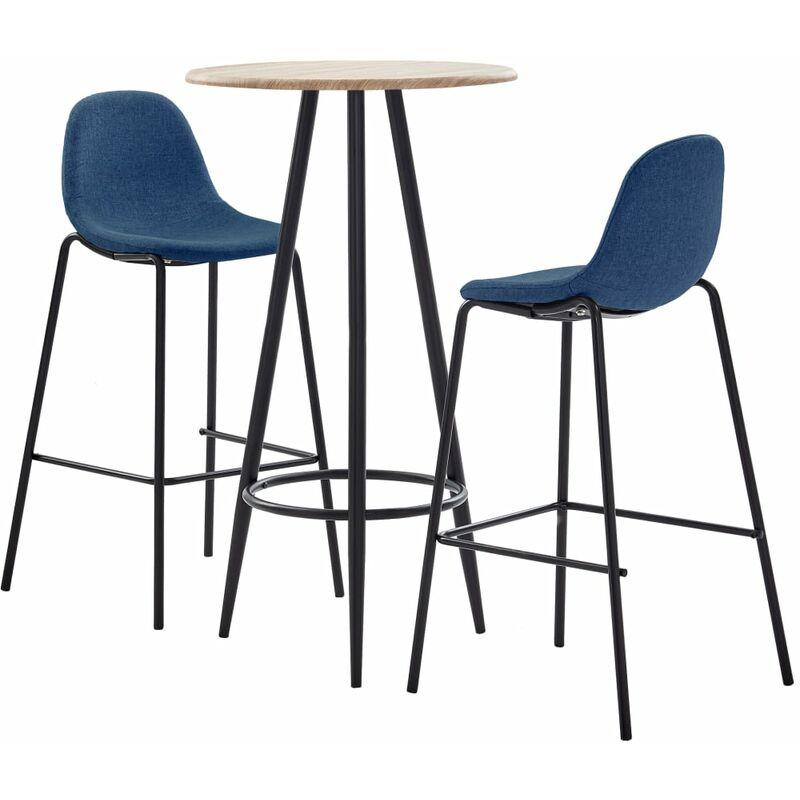 Set da Bar 3 pz in Tessuto Blu VD38654 - Hommoo