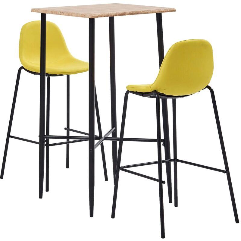Set da Bar 3 pz in Tessuto Giallo VD37565 - Hommoo