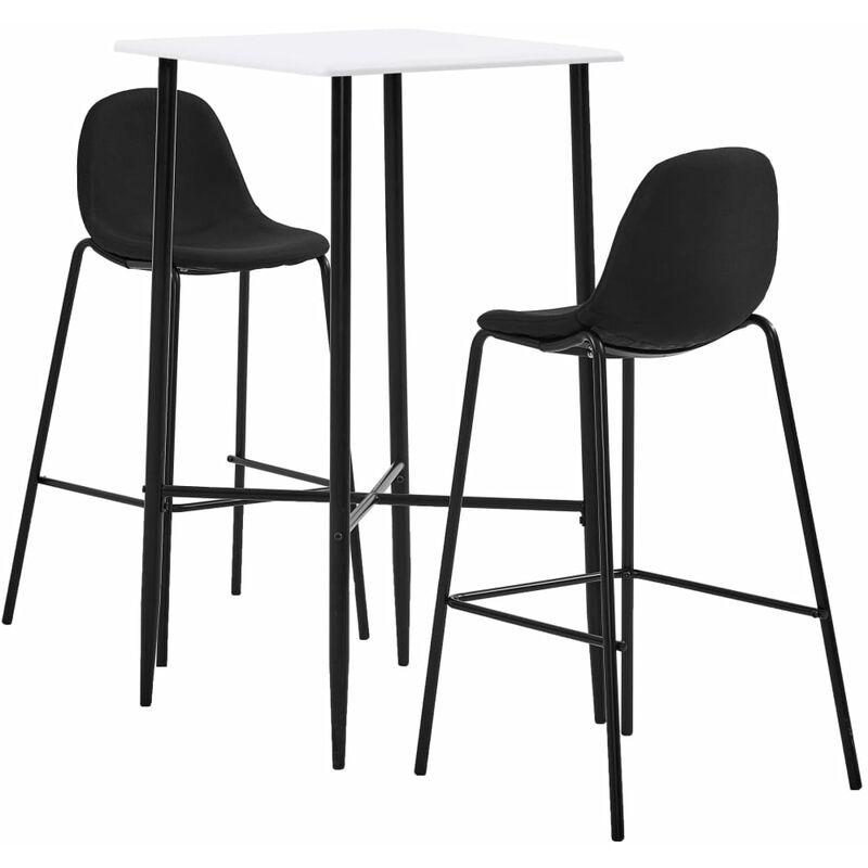 Set da Bar 3 pz in Tessuto Nero VD37514 - Hommoo