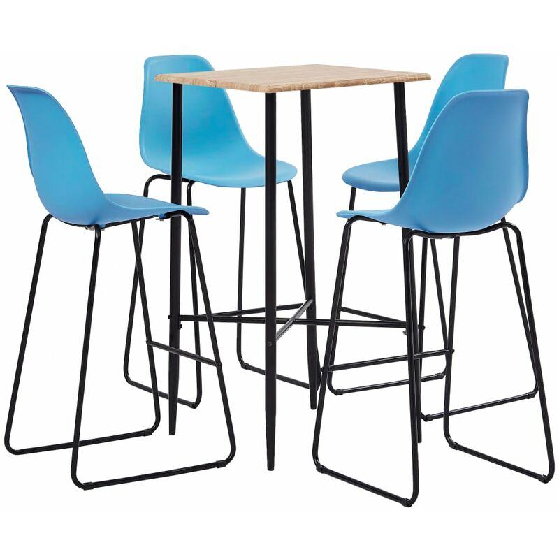 Set da Bar 5 pz in Plastica Blu VD37528 - Hommoo