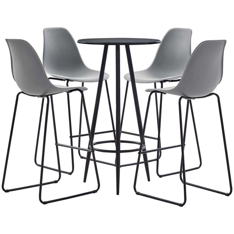 Hommoo Set da Bar 5 pz in Plastica Grigio VD49271