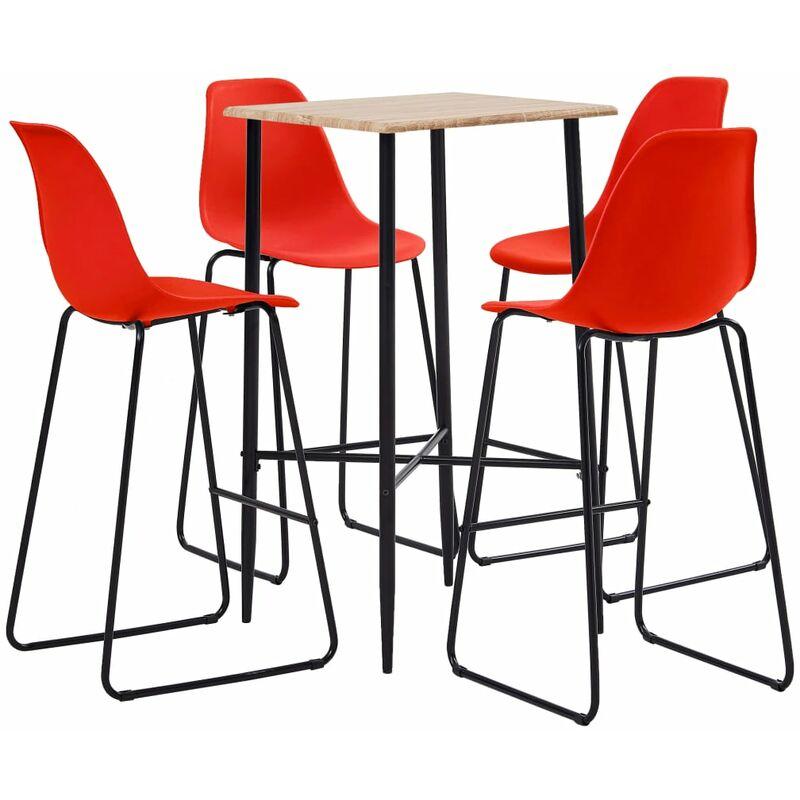 Set da Bar 5 pz in Plastica Rosso VD37532 - Hommoo Set da Bar 5 pz in Plastica Rosso VD37532 - Hommoo