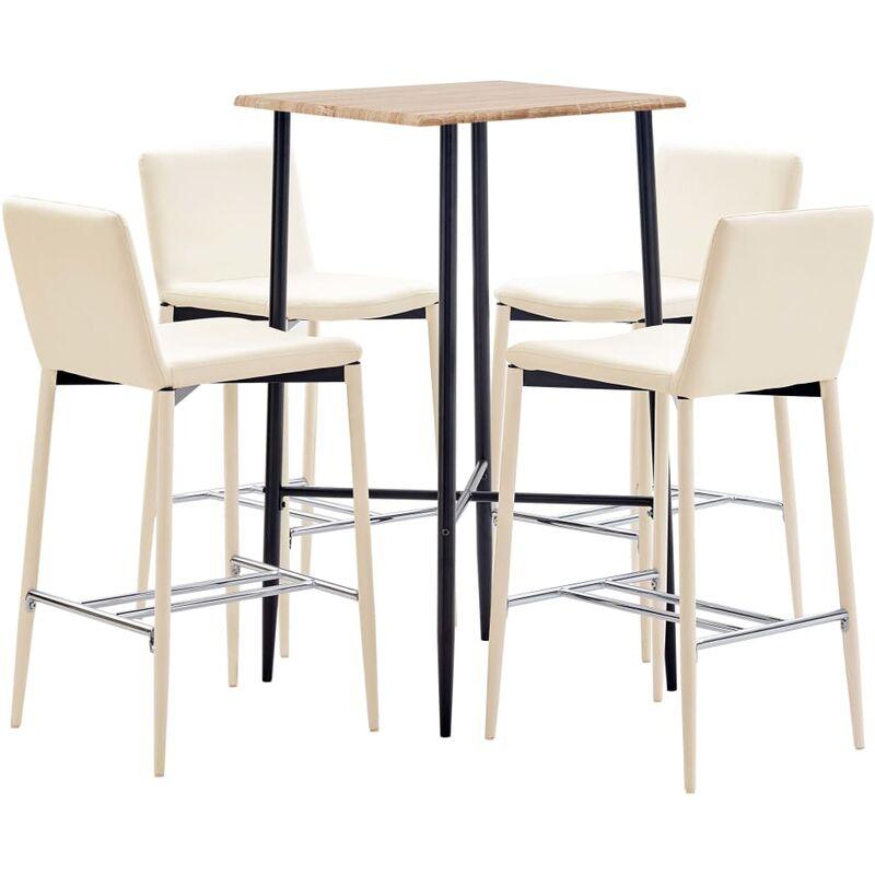 Hommoo Set da Bar 5 pz in Similpelle Crema VD37538