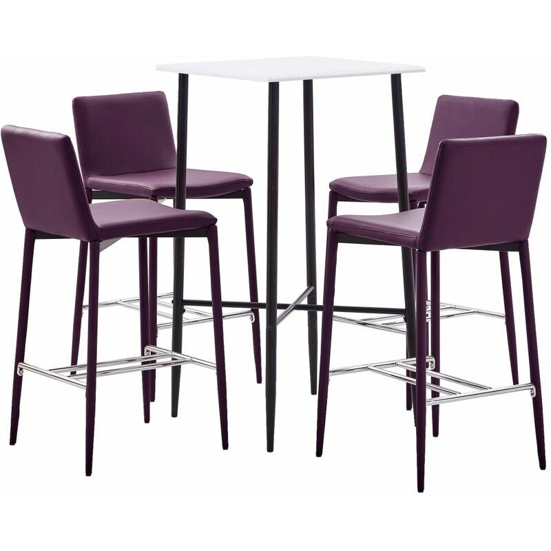 Set da Bar 5 pz in Similpelle Viola VD37499 - Hommoo Set da Bar 5 pz in Similpelle Viola VD37499 - Hommoo