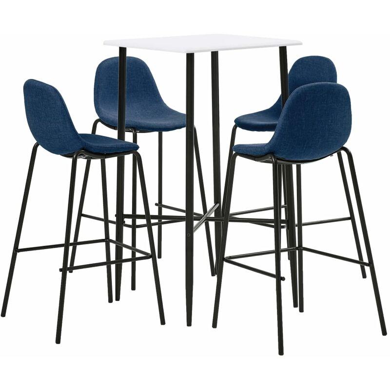 Set da Bar 5 pz in Tessuto Blu VD37511 - Hommoo