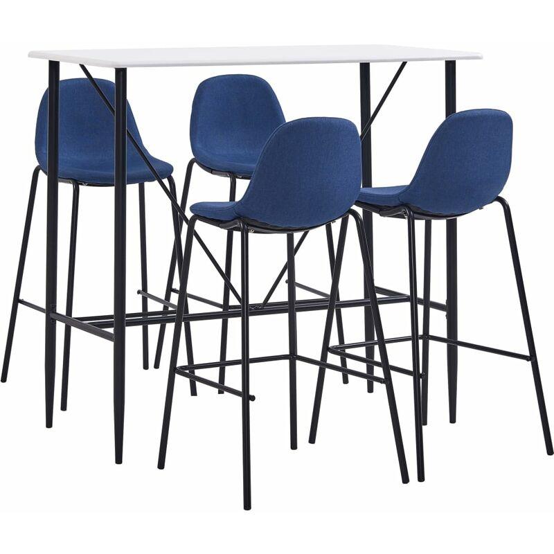 Set da Bar 5 pz in Tessuto Blu VD38667 - Hommoo