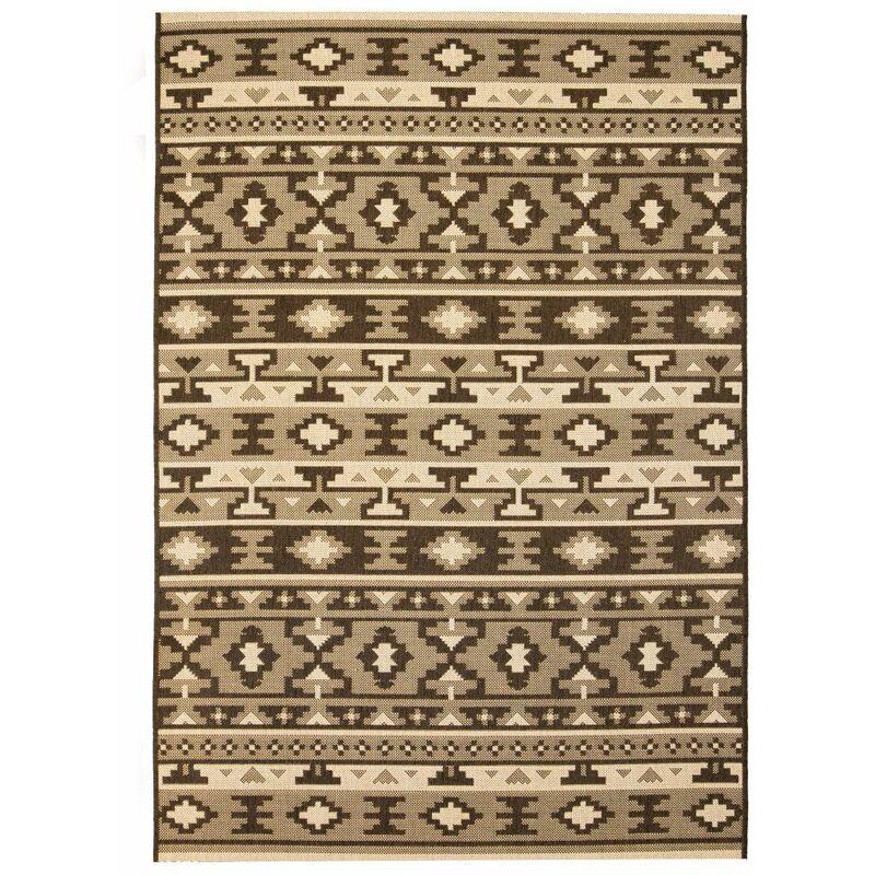 Tappeto da Interni/Esterni Effetto Sisal 120x170cm Stile Etnico VD02078 - Hommoo