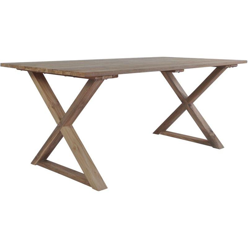 Hommoo Tavolo da Giardino 180x90x76 cm in Massello di Teak di Recupero VD12306