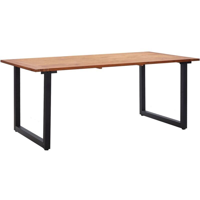 Tavolo da Giardino Gambe a U 180x90x75cm Legno Massello Acacia VD52934 - Hommoo Tavolo da Giardino Gambe a U 180x90x75cm Legno Massello Acacia VD52934 - Hommoo