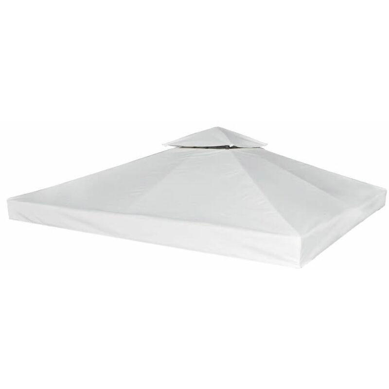 Telo Impermeabile Ricambio per Gazebo 310g/m2 Bianco Crema 3x3m VD23874 - Hommoo Telo Impermeabile Ricambio per Gazebo 310g/m2 Bianco Crema 3x3m VD23874 - Hommoo