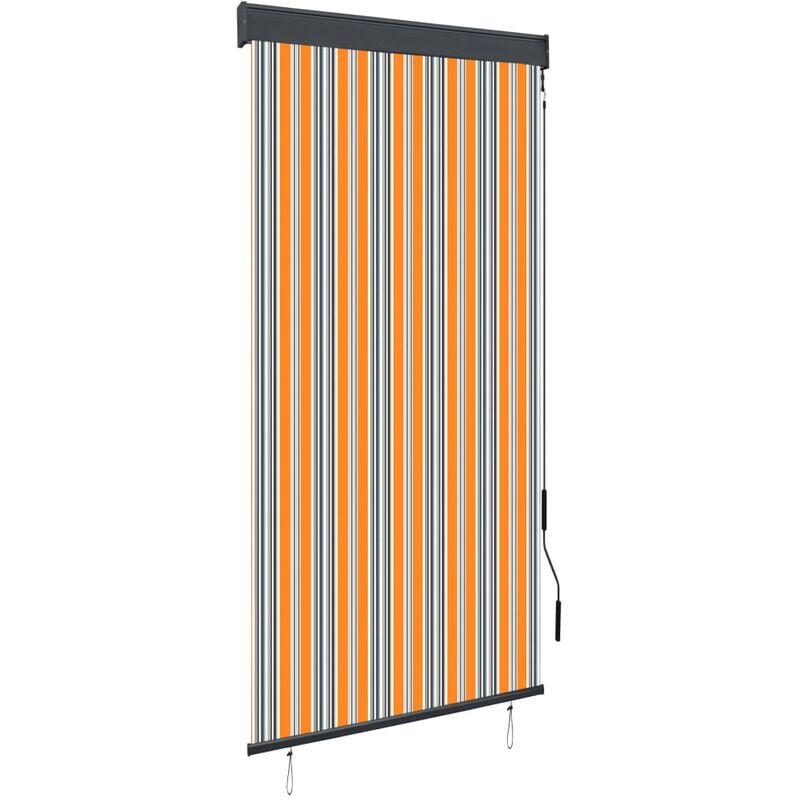 Tenda a Rullo per Esterni 100x250 cm Giallo e Blu VD35379 - Hommoo Tenda a Rullo per Esterni 100x250 cm Giallo e Blu VD35379 - Hommoo