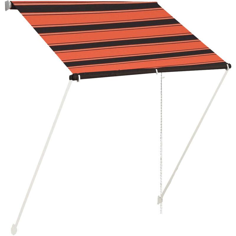 Tenda da Sole Retrattile 150x150 cm Arancione e Marrone VD35322 - Hommoo