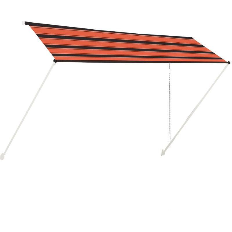 Tenda da Sole Retrattile 400x150 cm Arancione e Marrone VD35326 - Hommoo