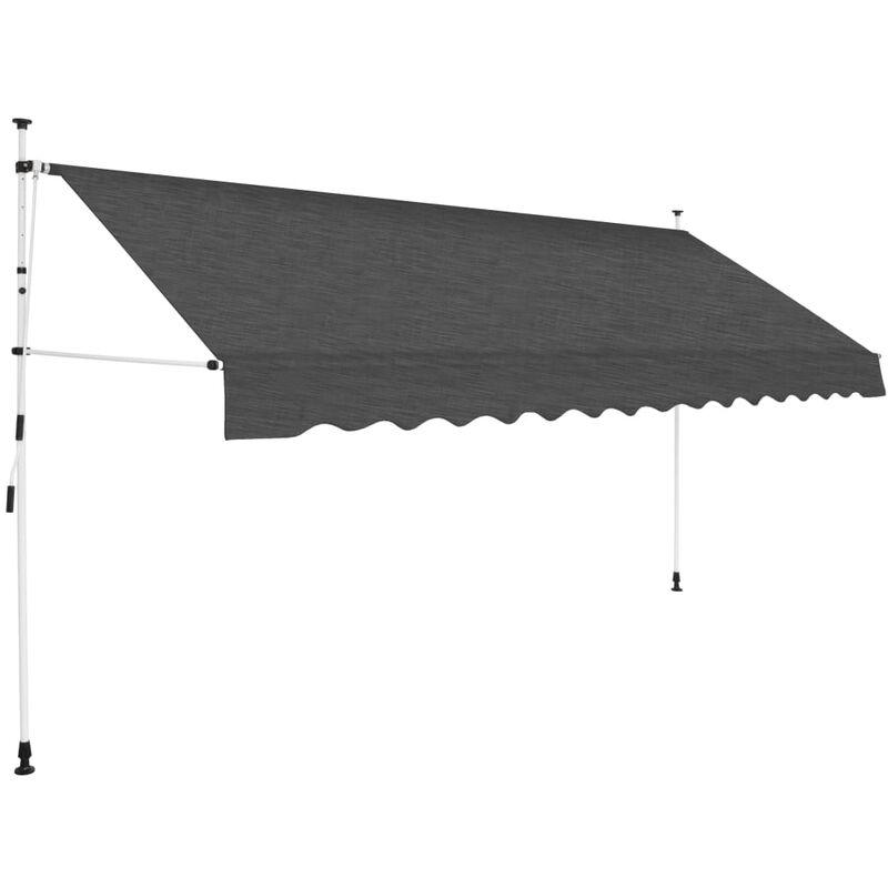 Hommoo Tenda da Sole Retrattile Manuale 400 cm Antracite VD05340