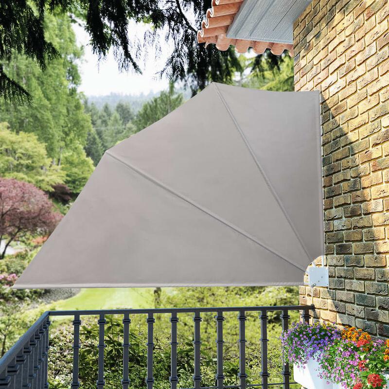 Tenda Laterale per Balcone Pieghevole Crema 160x240 cm VD24171 - Hommoo Tenda Laterale per Balcone Pieghevole Crema 160x240 cm VD24171 - Hommoo