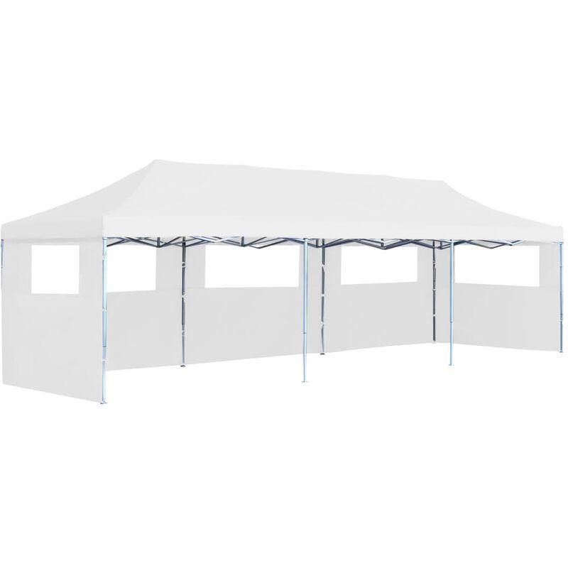 Tenda Pieghevole Pop-Up con 5 Pareti Laterali 3x9 m Bianca VD46734 - Hommoo Tenda Pieghevole Pop-Up con 5 Pareti Laterali 3x9 m Bianca VD46734 - Hommoo