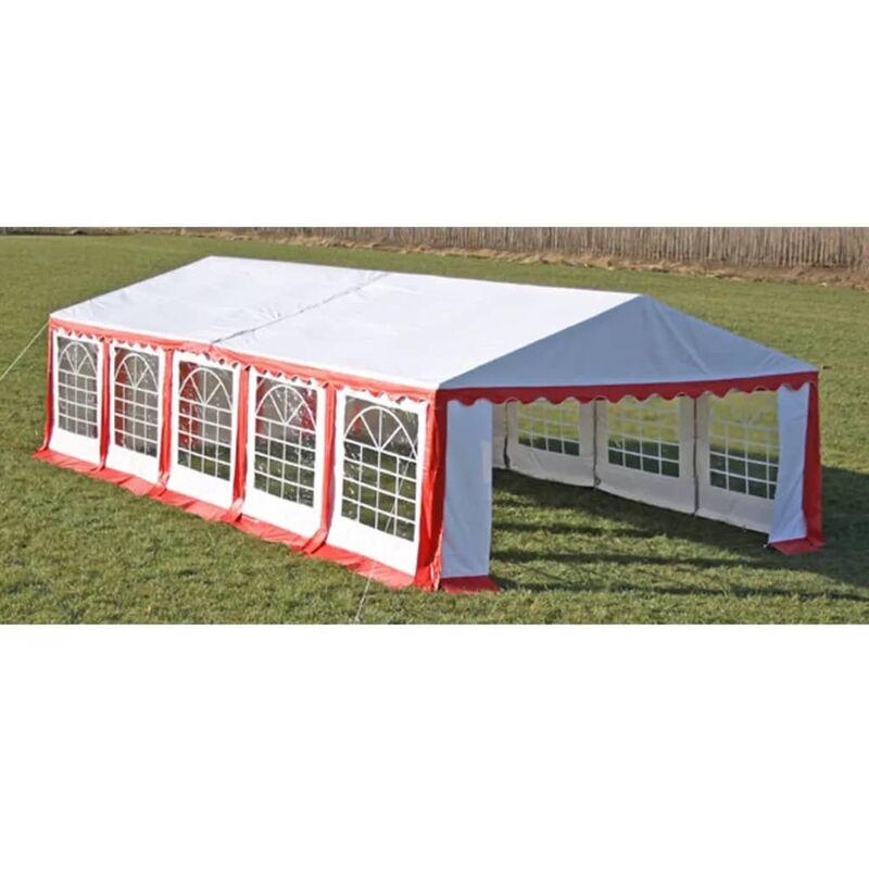 Tendone da Festa 10 x 5 m Rosso VD06349 - Hommoo