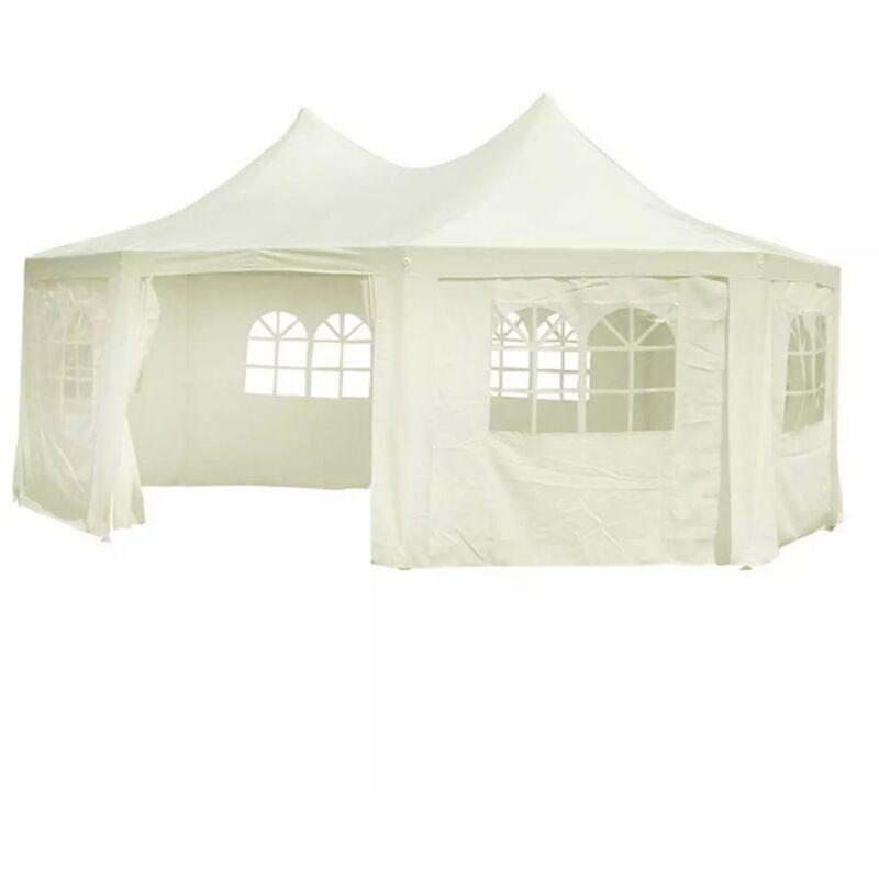 Hommoo Tendone da Festa Ottagonale Crema 6 x 4,4 x 3,5 m VD06365