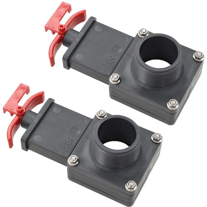 Valvola a Saracinesca per Piscina 2 pz 1,5' VD29873 - Hommoo