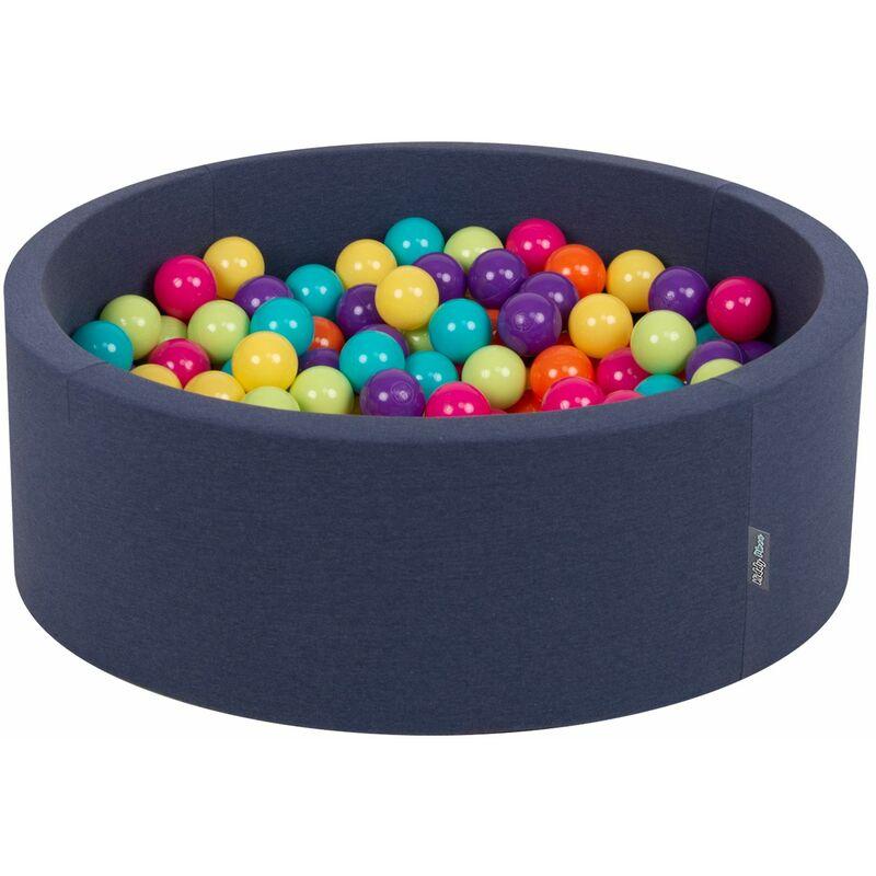 Kiddymoon - 90X30cm/200 Palline Piscina Di Palline Colorate Per Bambini Tondo Fabbricato In EU, Blu:Verdech/Giallo/Turchese/Arancione/Rosasc/Viola Kiddymoon - 90X30cm/200 Palline Piscina Di Palline Colorate Per Bambini Tondo Fabbricato In EU, Blu:Verdech/Giallo/Turchese/Arancione/Rosasc/Viola