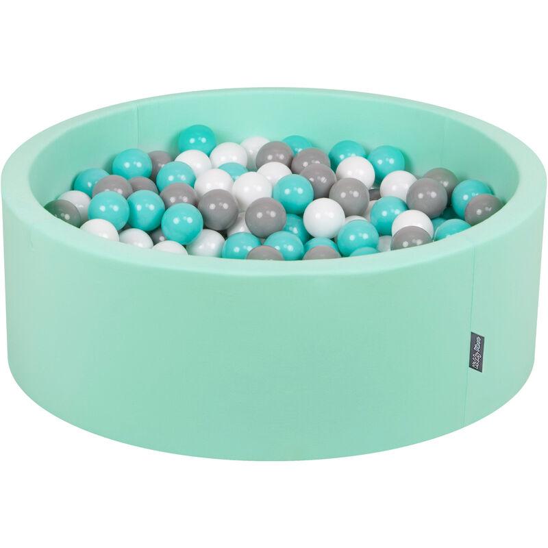 Kiddymoon - 90X30cm/200 Palline ∅ 7CM Piscina Di Palline Colorate Per Bambini Tondo Fabbricato In eu, Menta: Bianco-Grigio-Turchese Ch - menta: Kiddymoon - 90X30cm/200 Palline ∅ 7CM Piscina Di Palline Colorate Per Bambini Tondo Fabbricato In eu, Menta: Bianco-Grigio-Turchese Ch - menta: