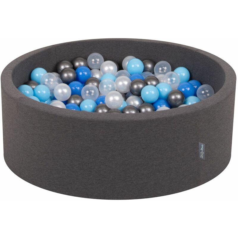 KiddyMoon 90X30cm/300 Palline ∅ 7CM Piscina Di Palline Colorate Per Bambini Tondo Fabbricato In EU, Grigio Sc:Perla/Blu/Azzurro/Trasparente/Argento KiddyMoon 90X30cm/300 Palline ∅ 7CM Piscina Di Palline Colorate Per Bambini Tondo Fabbricato In EU, Grigio Sc:Perla/Blu/Azzurro/Trasparente/Argento