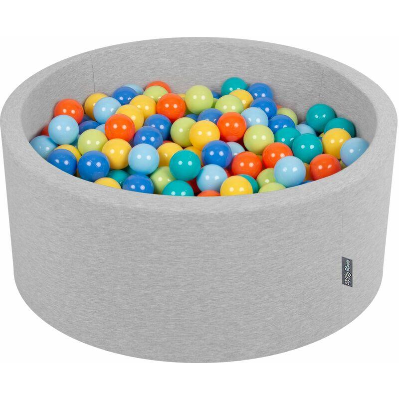 90X40cm/200 Palline ∅ 7CM Piscina Di Palline Colorate Per Bambini Tondo Fabbricato In EU, Grigio Ch:Verdech/Arancio/Turche/Blu/Azzurro/Gialo - grigio 90X40cm/200 Palline ∅ 7CM Piscina Di Palline Colorate Per Bambini Tondo Fabbricato In EU, Grigio Ch:Verdech/Arancio/Turche/Blu/Azzurro/Gialo - grigio