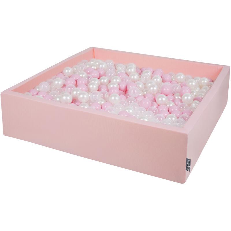 Kiddymoon - Piscina Di Palline 120X30cm/200 Palline Grande Quadrato Per Bambini Fabbricato In eu, Rosa:Rosa Chiaro/Perla/Trasparente - rosa:rosa Kiddymoon - Piscina Di Palline 120X30cm/200 Palline Grande Quadrato Per Bambini Fabbricato In eu, Rosa:Rosa Chiaro/Perla/Trasparente - rosa:rosa