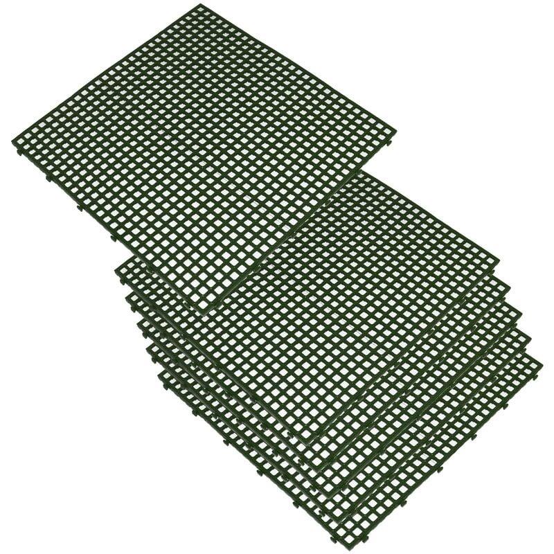 Terra della terrazza o giardino esterno di 39x39 cm, 6 unità. 0,15 m² Raccolta di flessione della superficie - verde - Verde