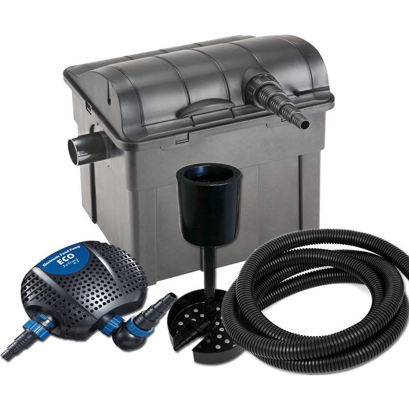 Kit filtro laghetto stagno UBF 9000, UV-C 11 W, pompa OME 3500, Skimmer, 5m tubo flessibile Kit filtro laghetto stagno UBF 9000, UV-C 11 W, pompa OME 3500, Skimmer, 5m tubo flessibile