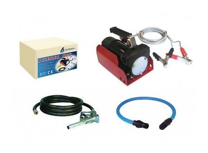 Kit Per travaso gasolio POMPA 24V con tubi e pistola - DIESEL - Bonezzi