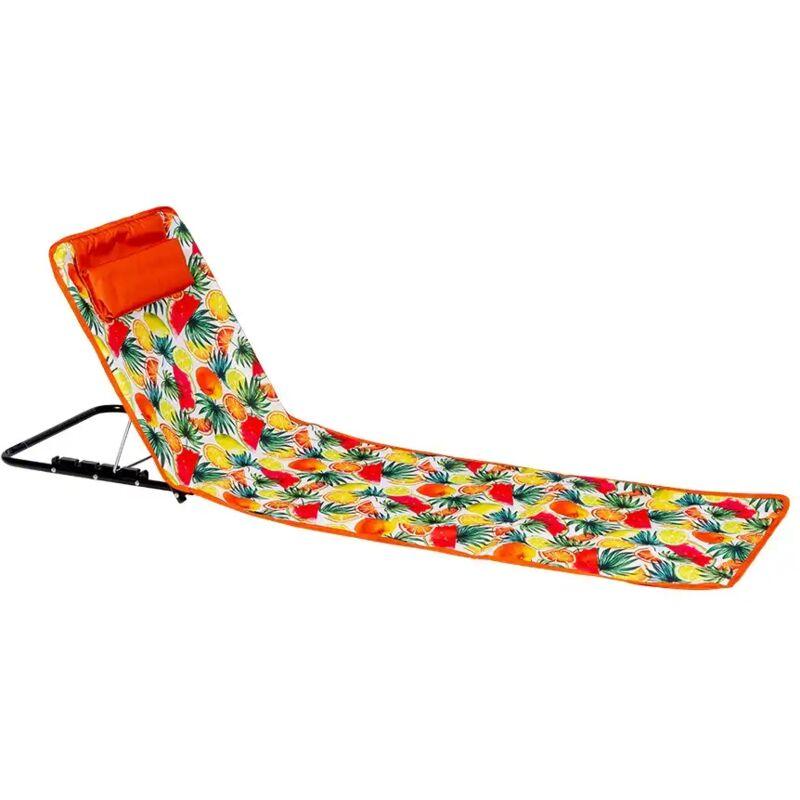 Lettino Prendisole Frutta Spiaggia con Schienale Richiudibile 145x47x41 cm