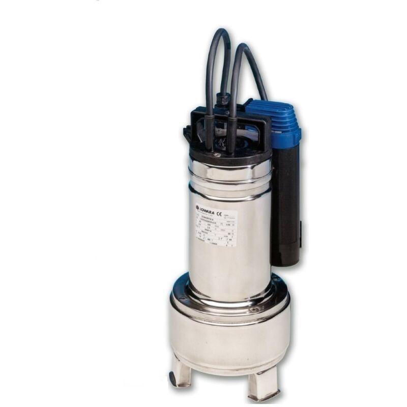 Lowara pompa da DRENAGGIO DOMOS7 GT Monofase 0,55Kw acque SPORCHE svuotamento pozzi neri fogna liquami automatica Girante Bicanale inox salvaspazio